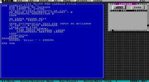 Visual BASIC for MS-DOS in Code View