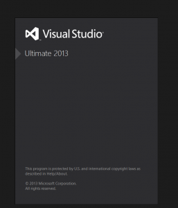 Splash Screen of Visual Studio 2013