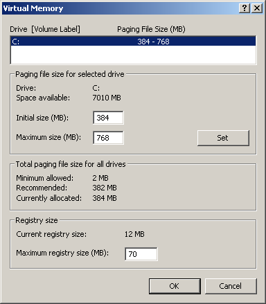 Paging file. Virtual Memory. File Page. Pagefile Size from GPO.